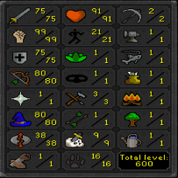 75 Attack 99 Strength OSRS Strong Staker/Main w/ 75 Defence & 80 Range / Magic [NO EMAIL] [HAND TRAINED] 0